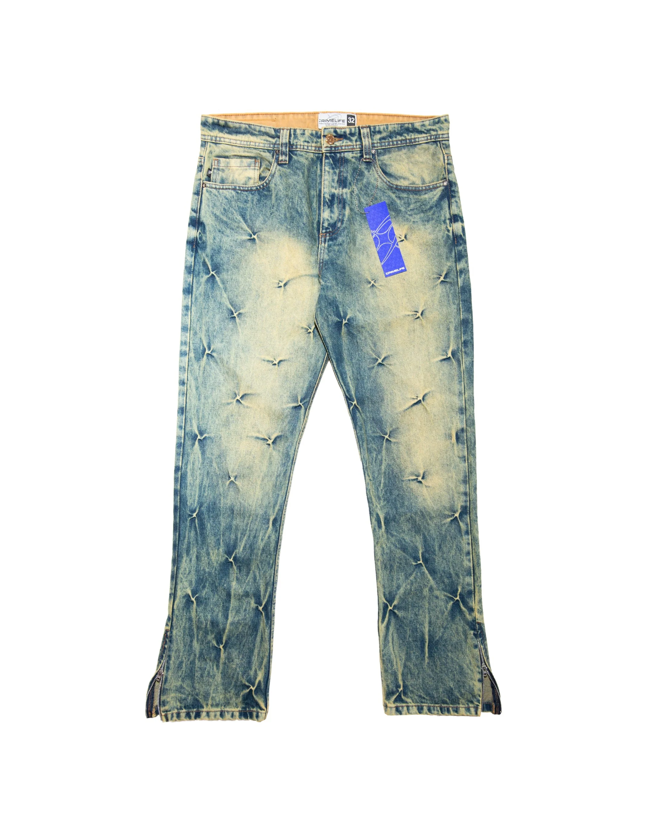 ACID GRID DENIM JEANS