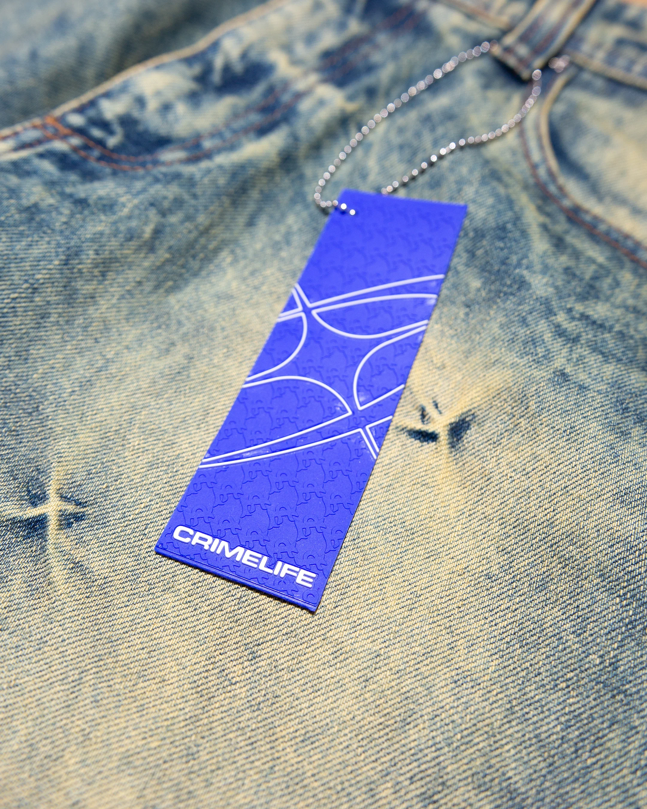 ACID GRID DENIM JEANS - Image 4