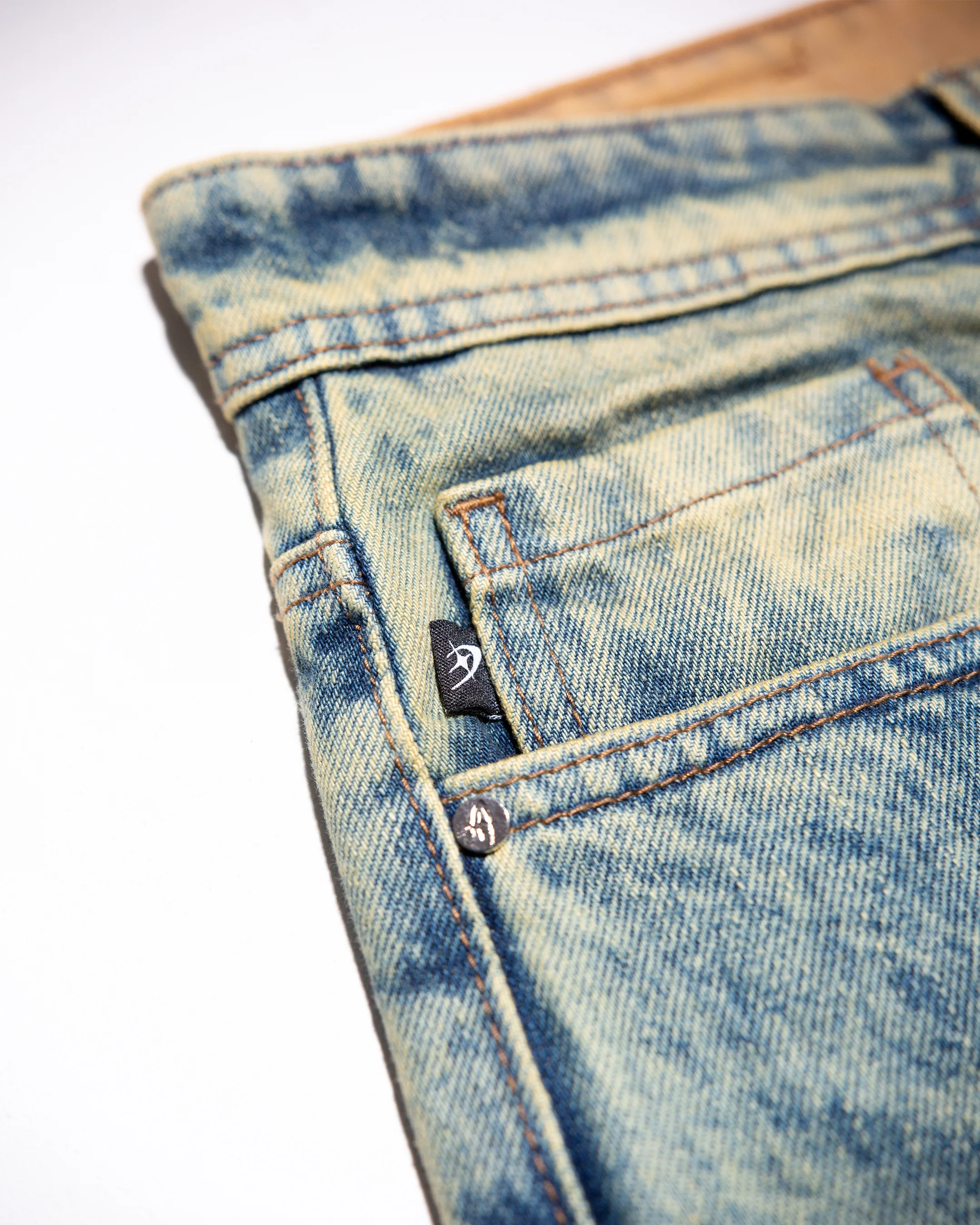 ACID GRID DENIM JEANS - Image 5