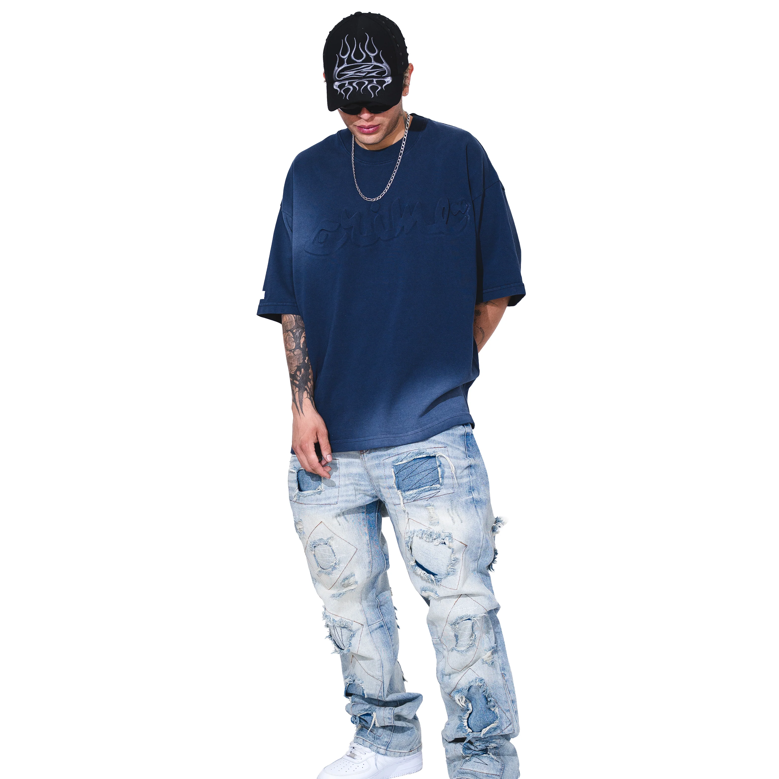 DENIM PATCH TEE - Image 6