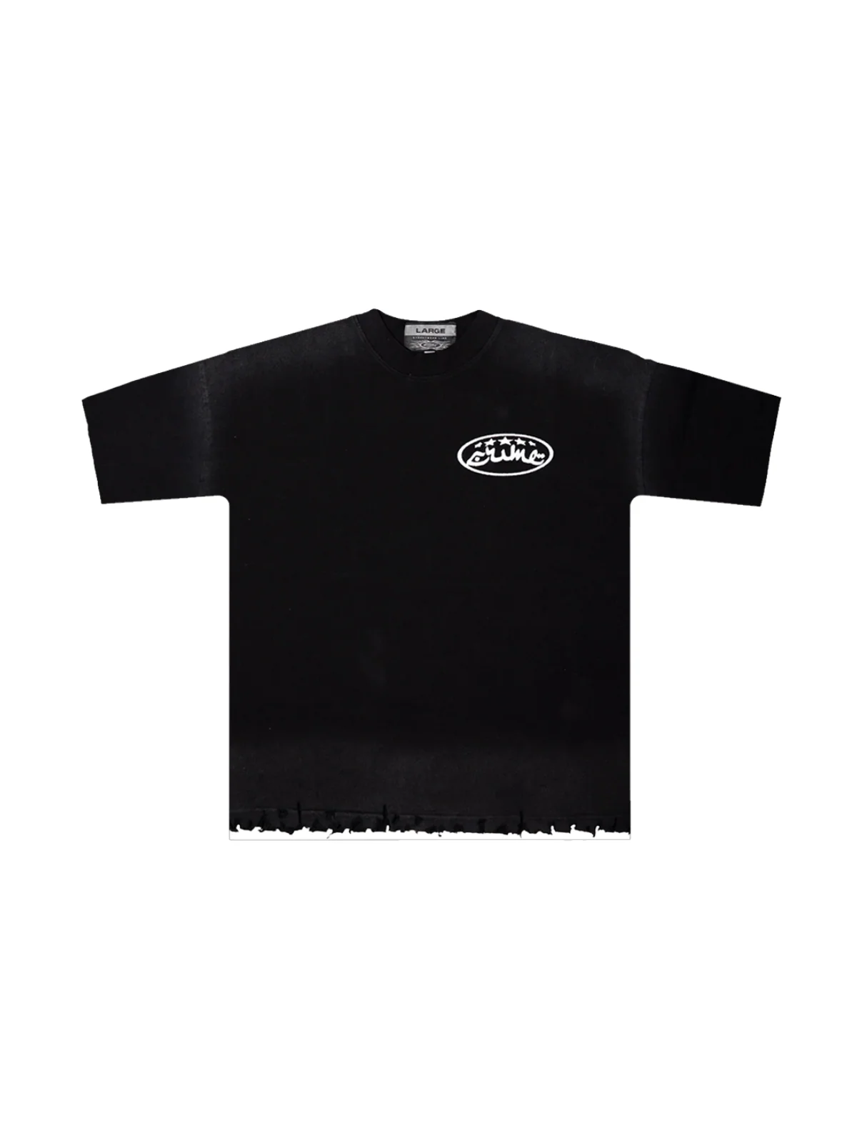 DISTRESSED BLACK TEE