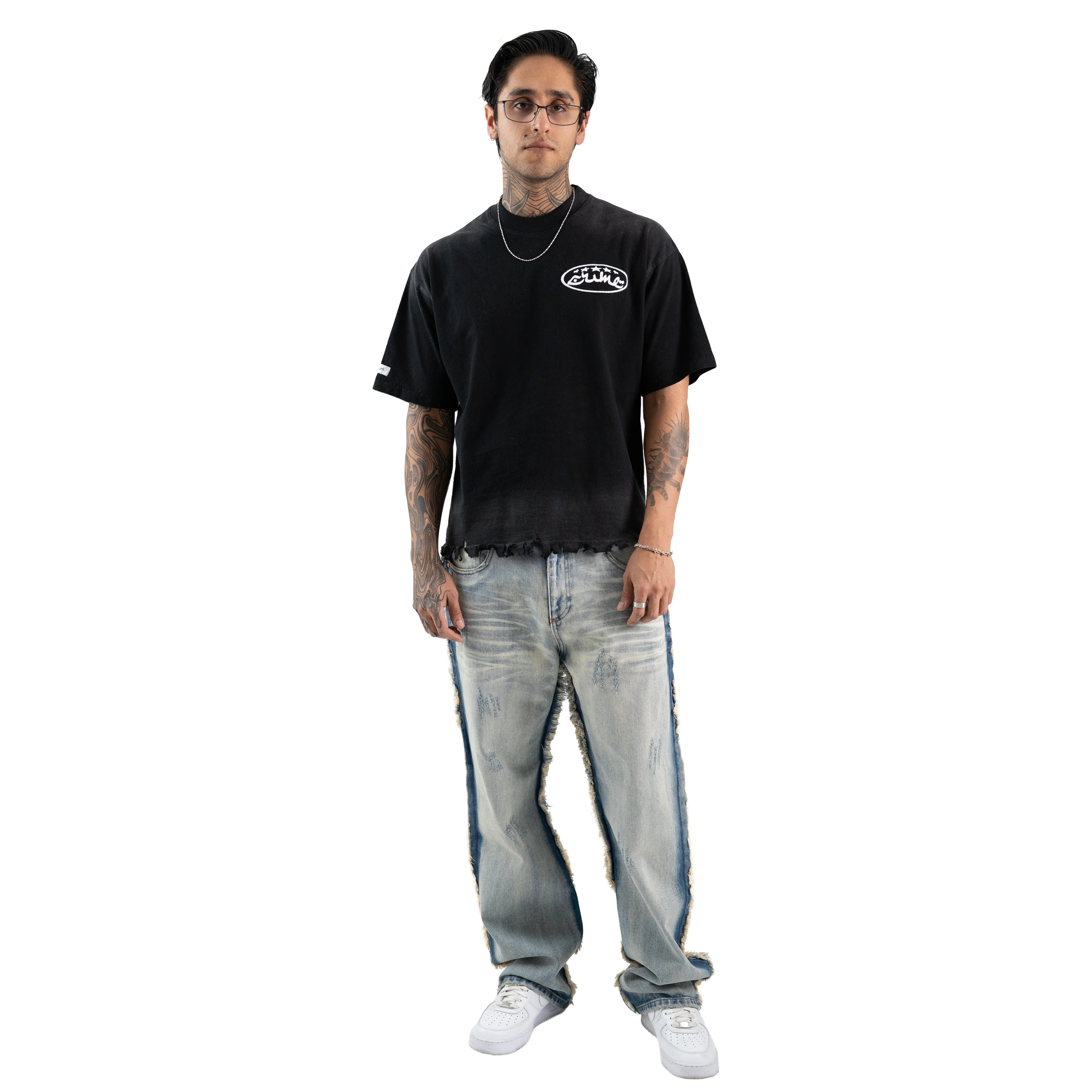 DISTRESSED BLACK TEE - Image 7